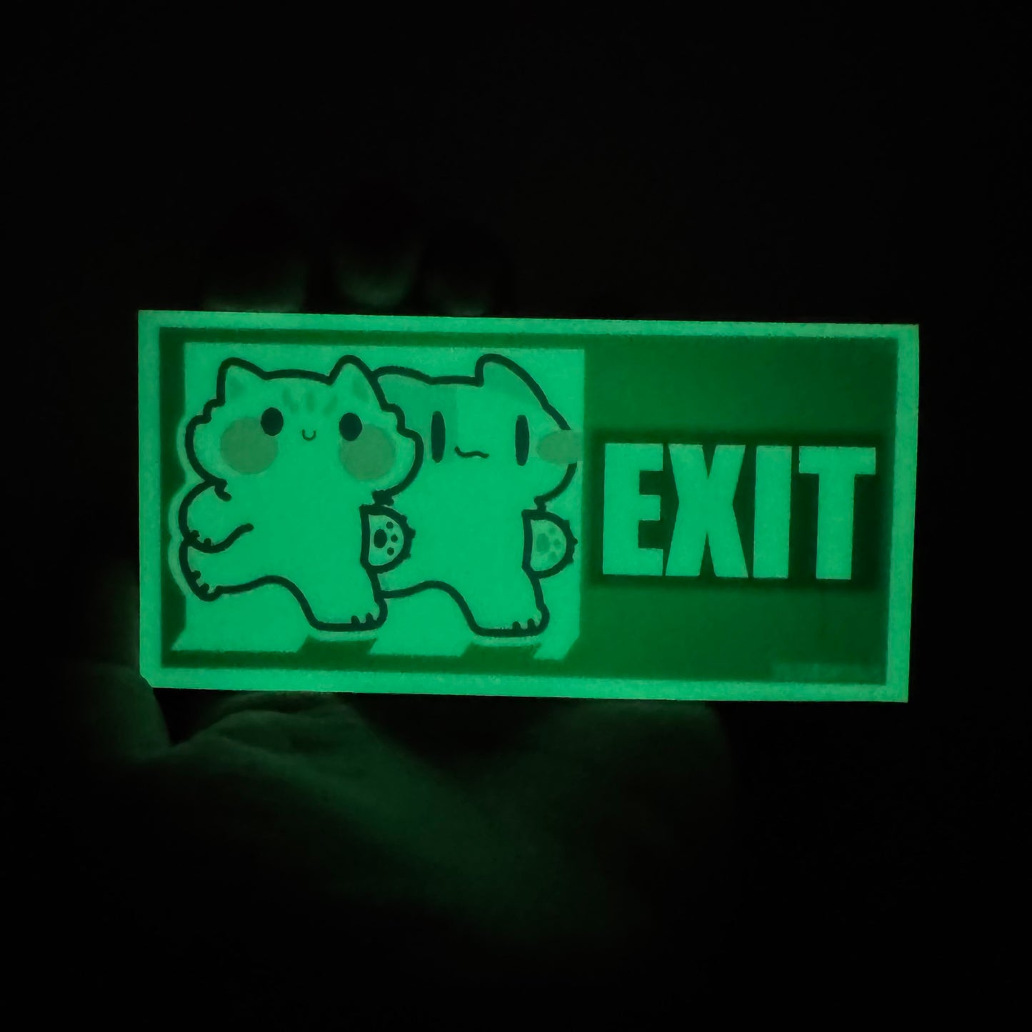 Exit Sign Glow in the Dark Sticker