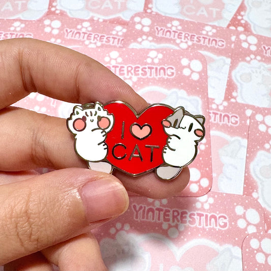 I Love Cat Enamel Pin