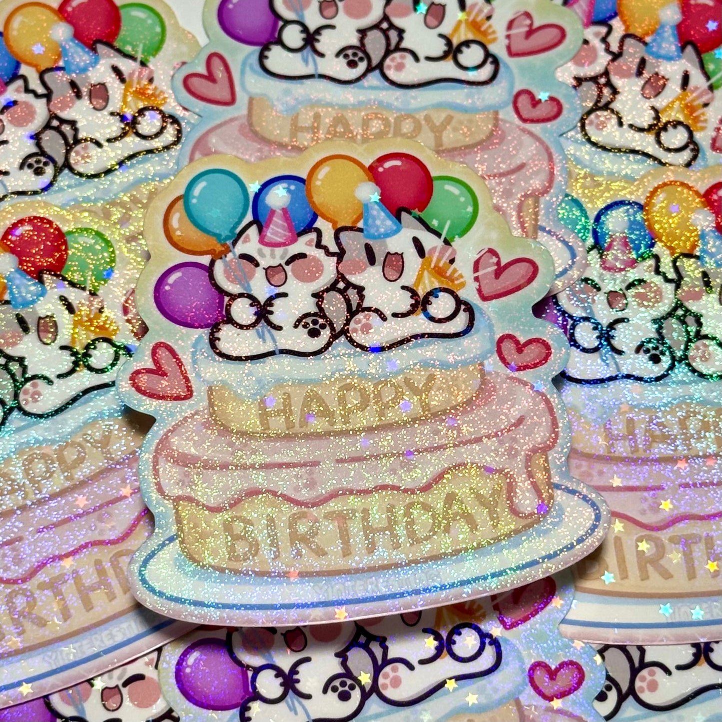 Happy Birthday Cake Sticker