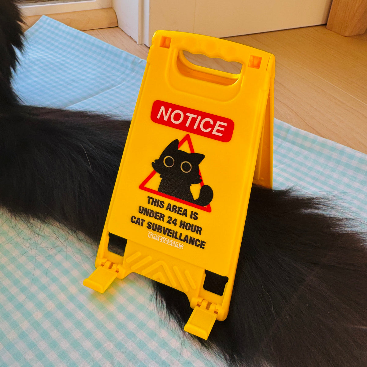 Void Warning Sign Mirror Phone Stand