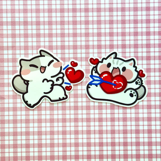 Shooting hearts meow Stickers