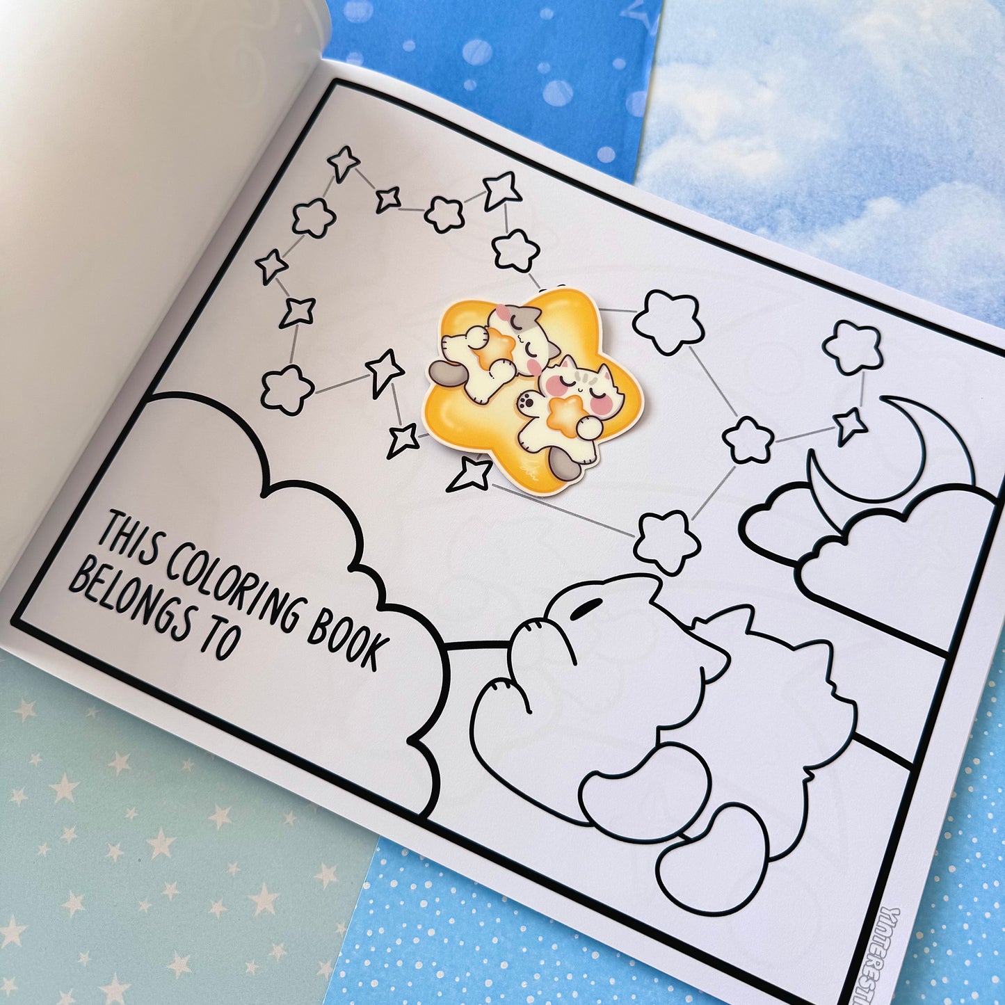 Starry Kitties Coloring Book