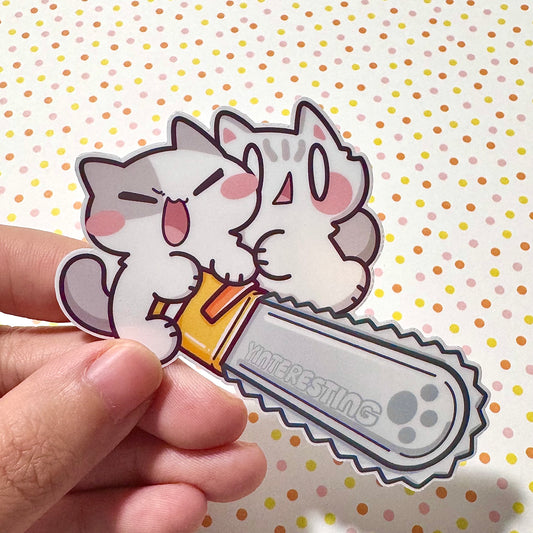 Chainsaw Meows Sticker