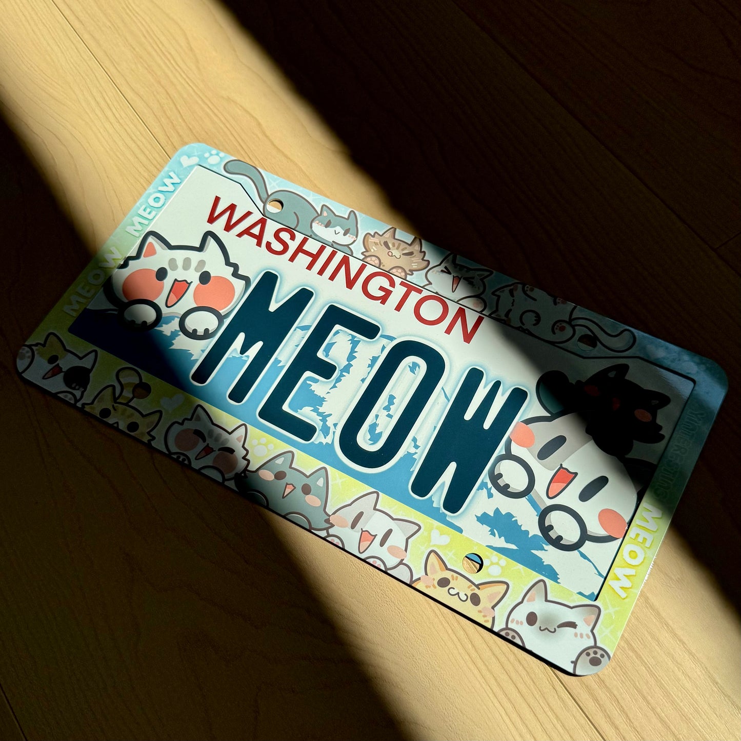 Meow License Plate Frame