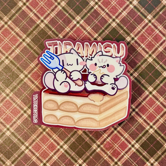 Tiramisu cake Cat Sticker