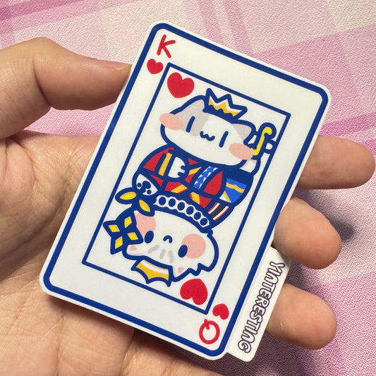 Playing card King Queen Stickers