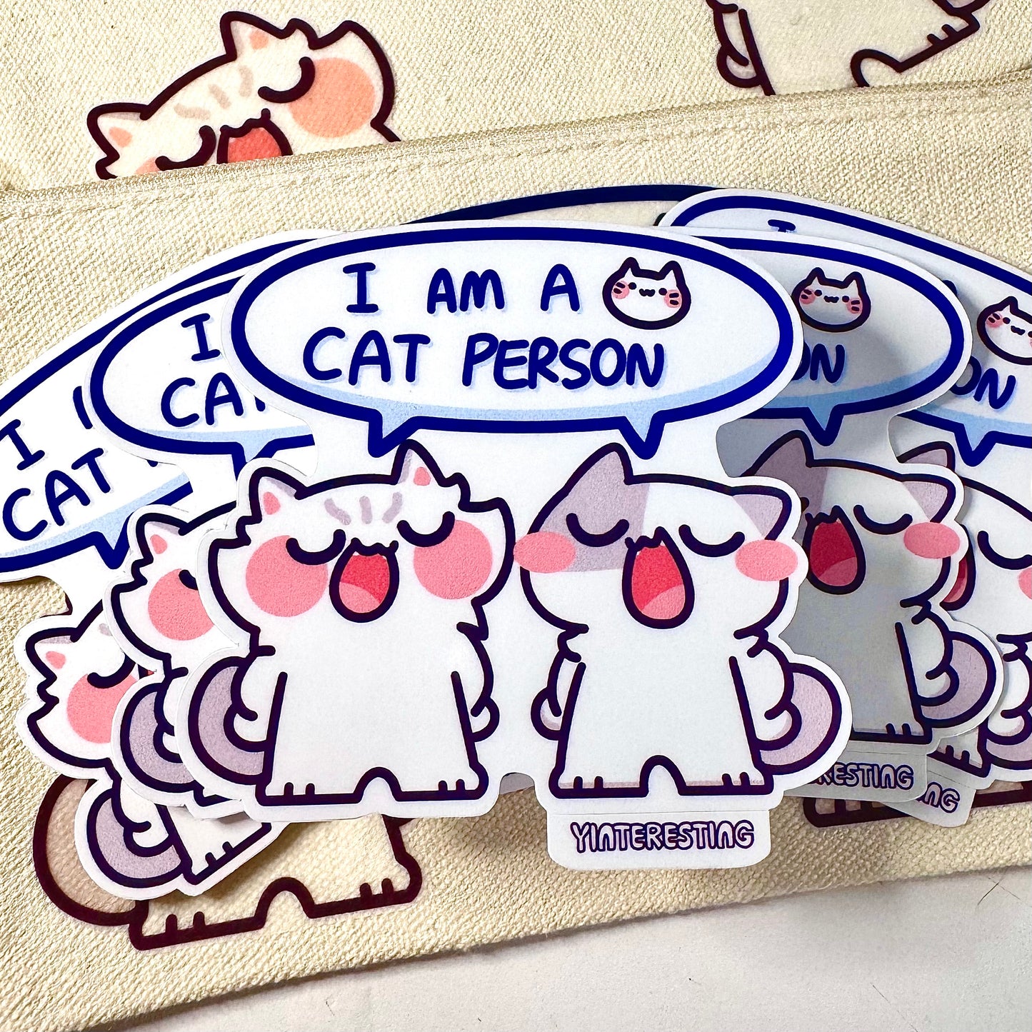 I am a cat person Sticker