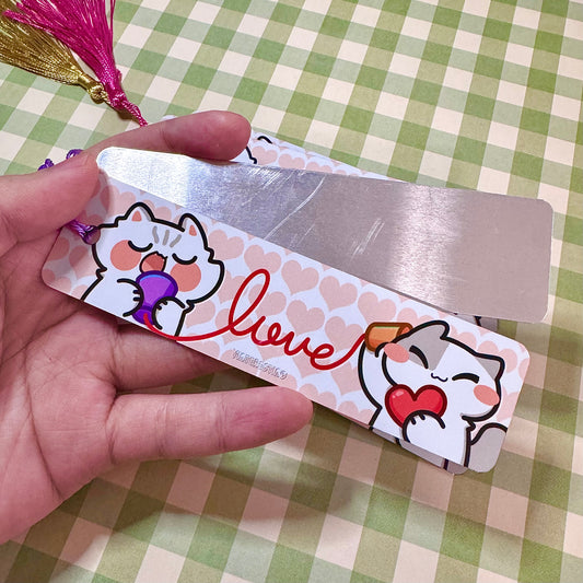 LOVE meow Metal Bookmark