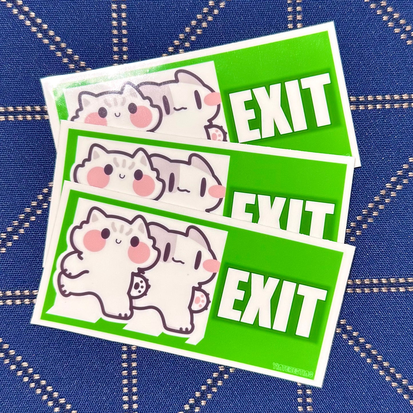 Exit Sign Glow in the Dark Sticker