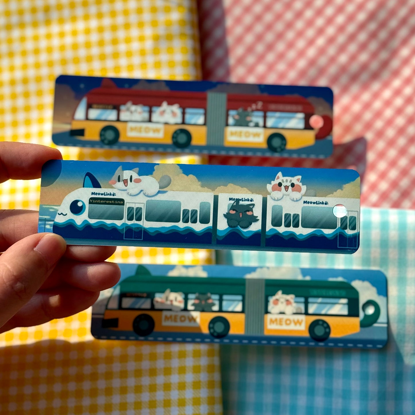 Public transport meow Metal Bookmark