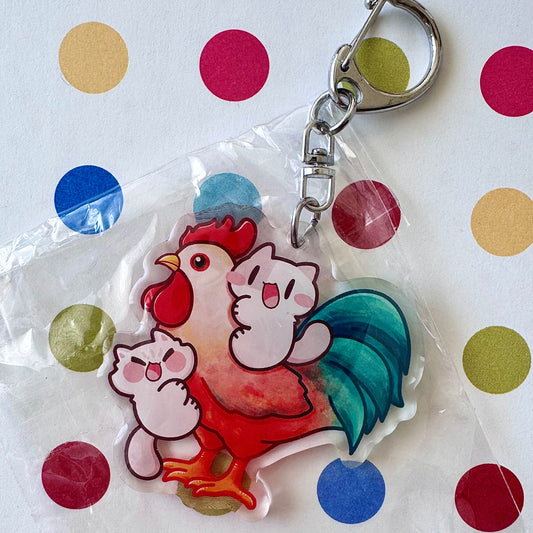 Chicken meow Keychain