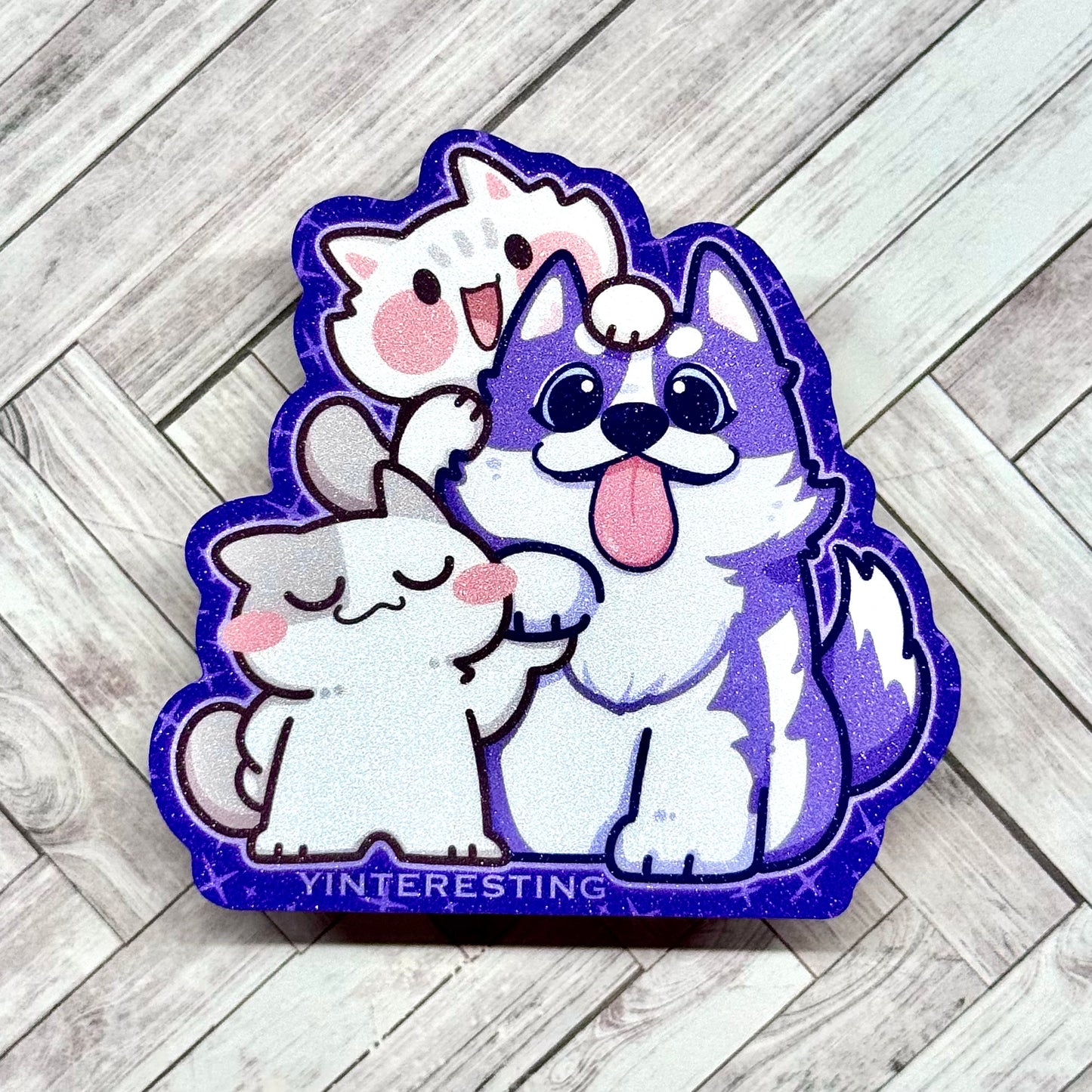 Husky and meows Sticker