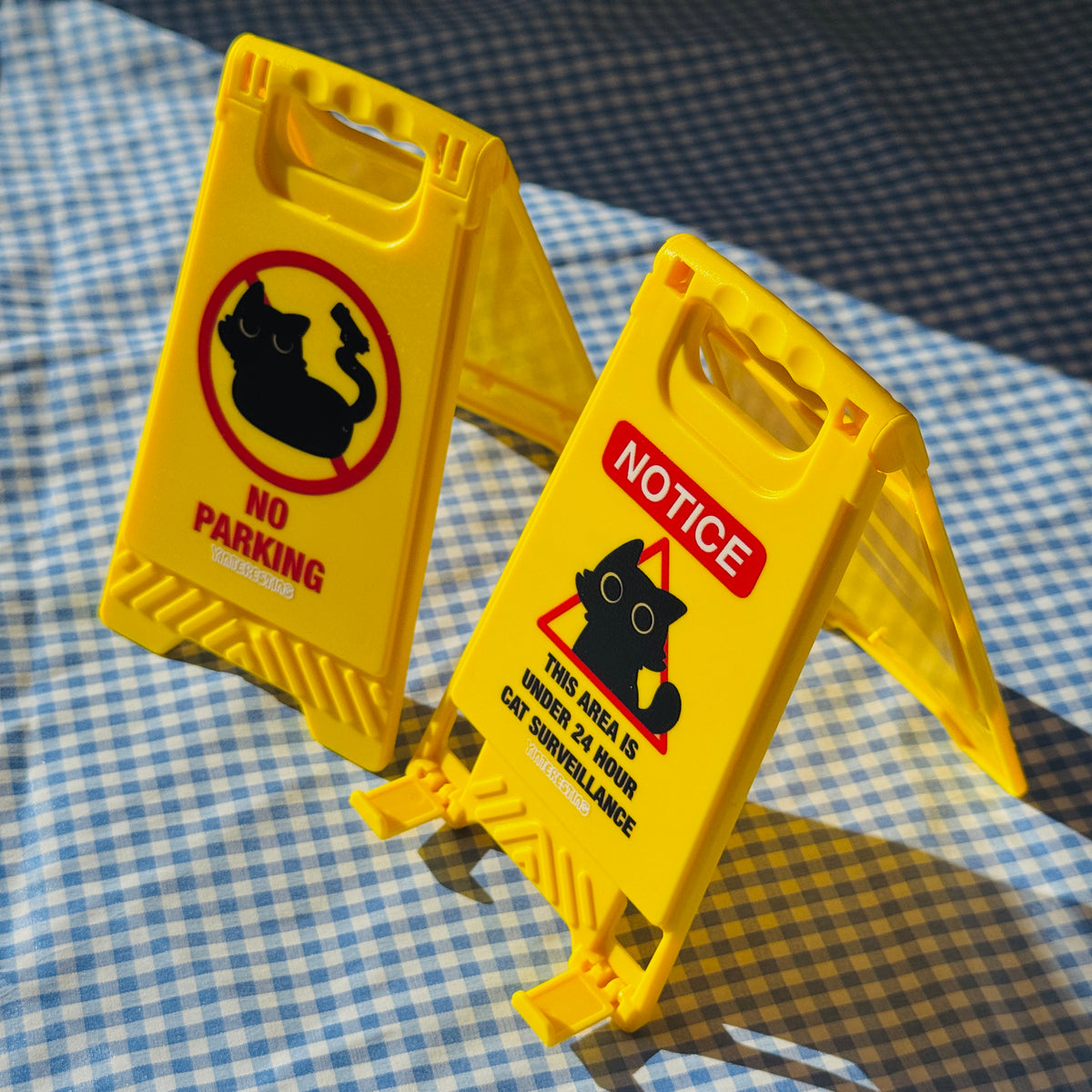 Void Warning Sign Mirror Phone Stand