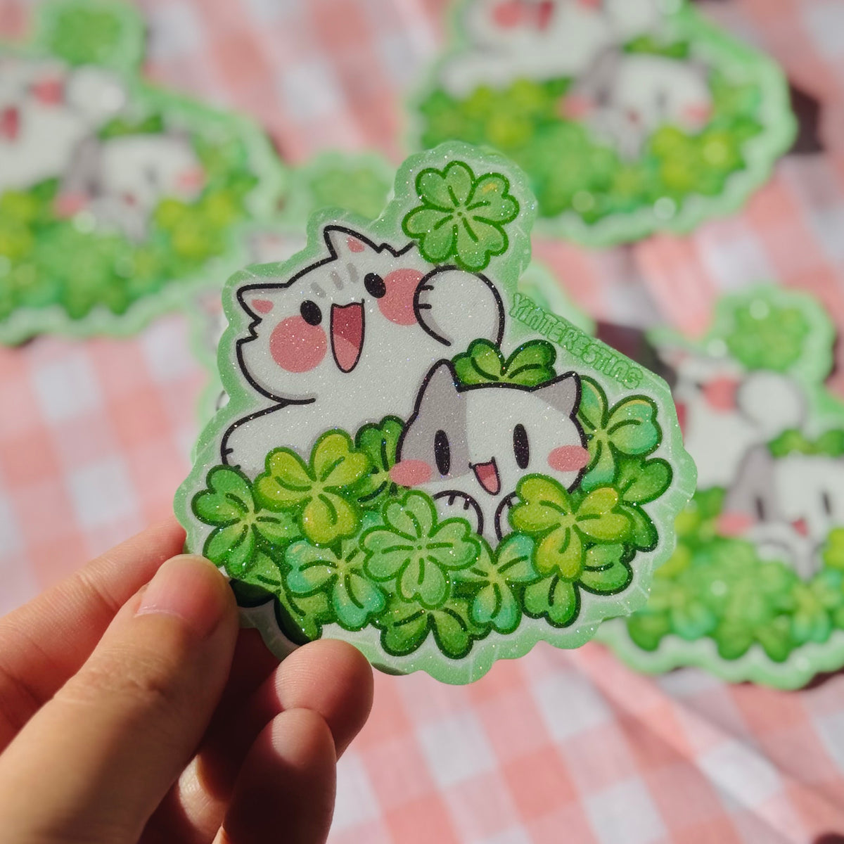 Clover meows sticker