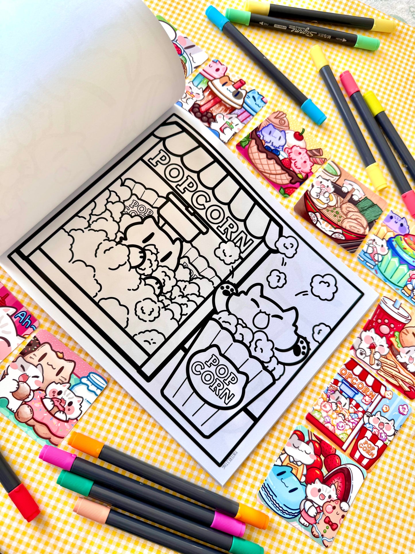 Foodie Kitties Coloring Book