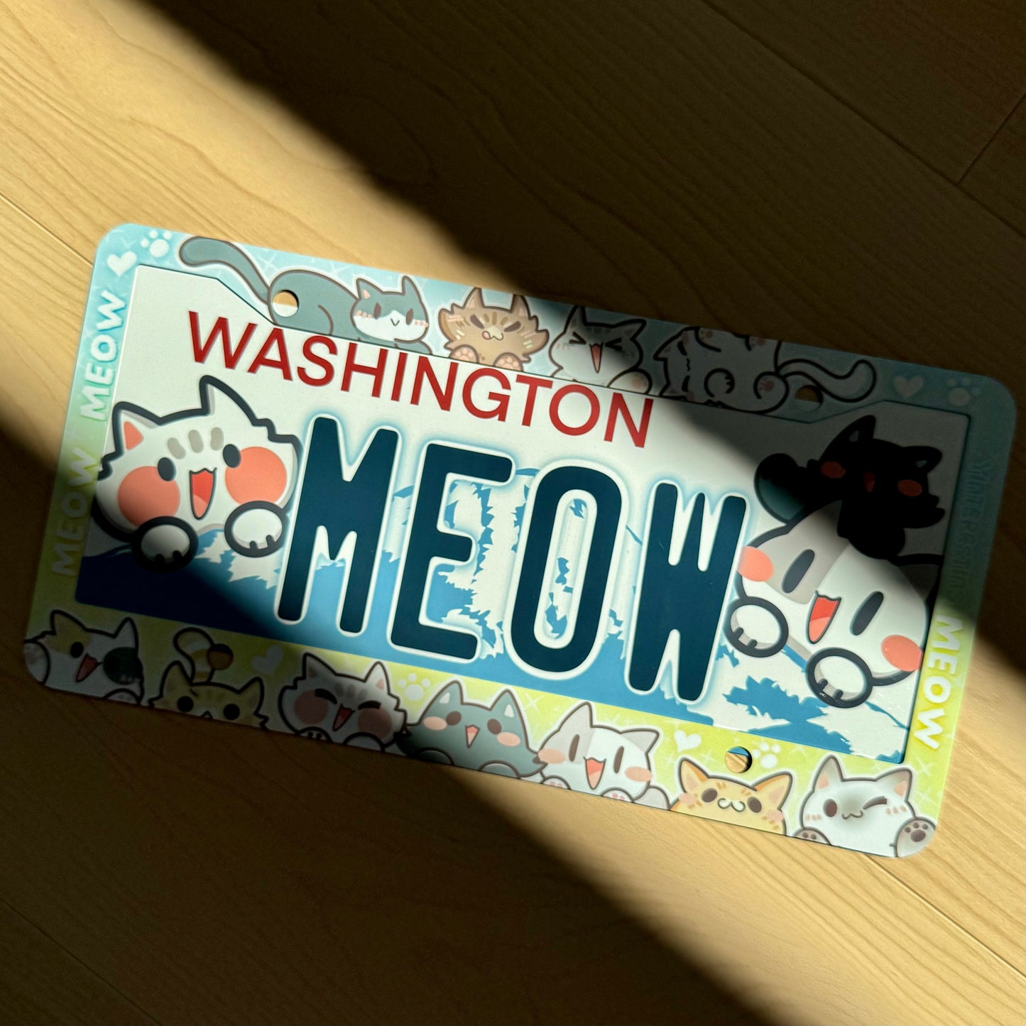 Meow License Plate Frame