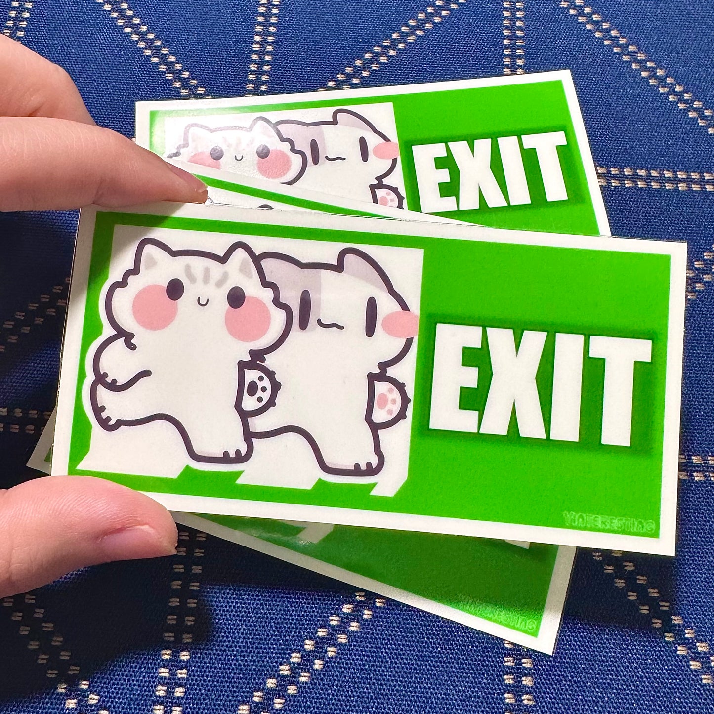 Exit Sign Glow in the Dark Sticker