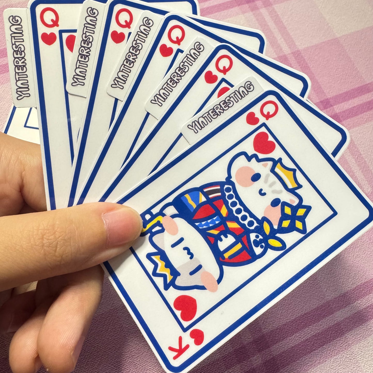 Playing card King Queen Stickers