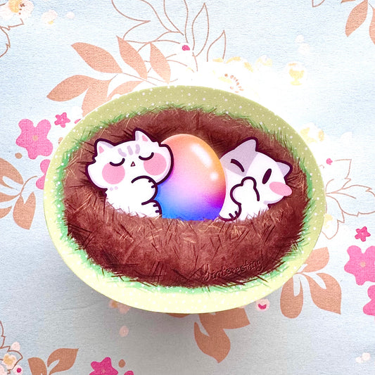 Egg Meows Sticker