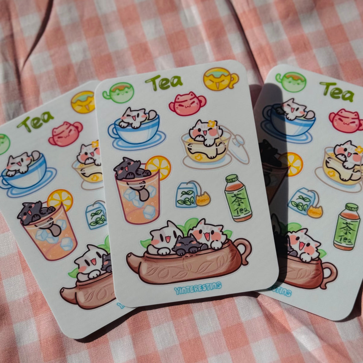 Tea meow Sticker sheet