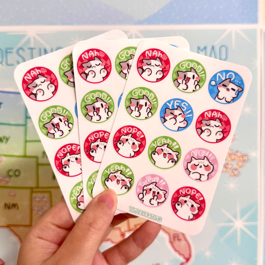 Yes or No Sticker sheet