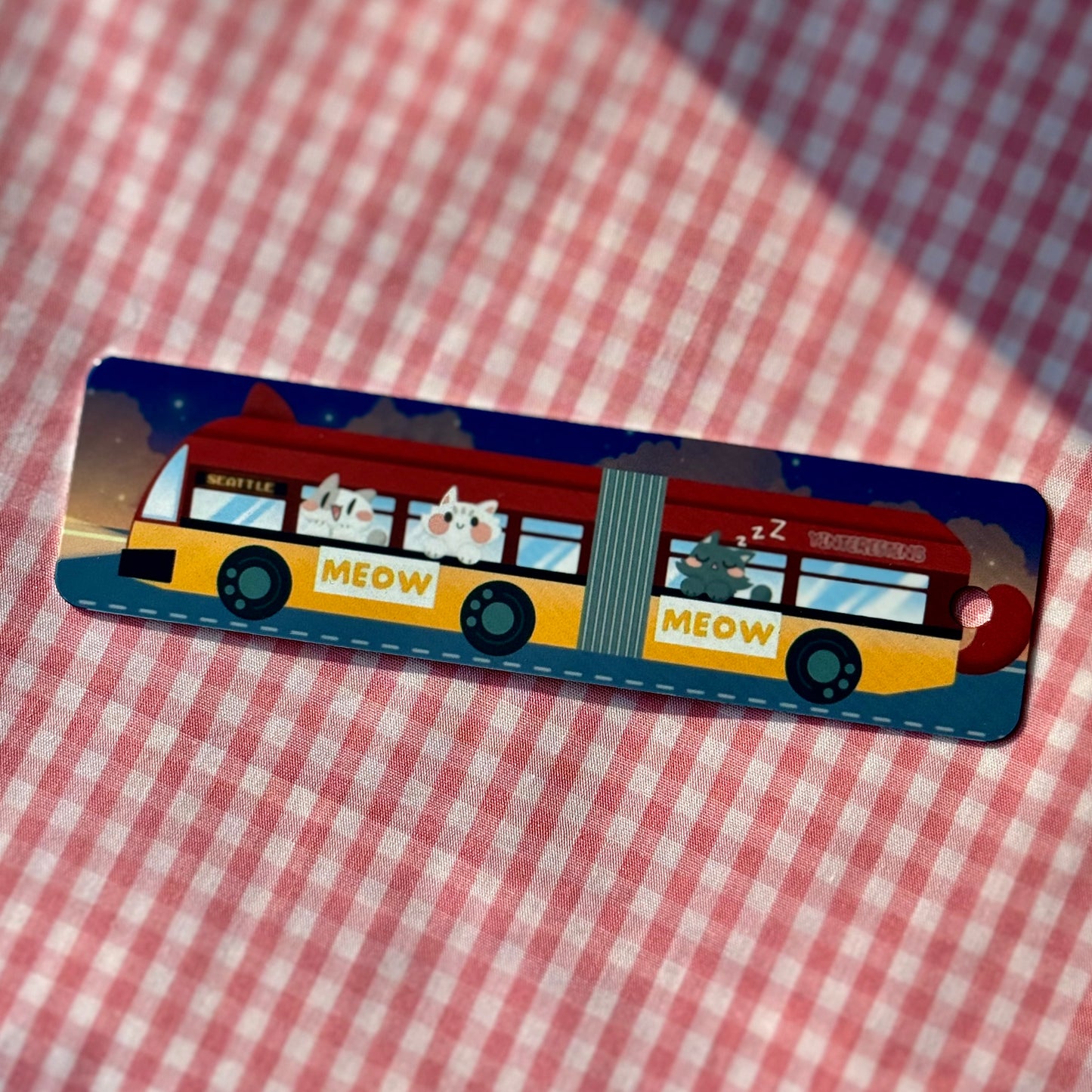 Public transport meow Metal Bookmark