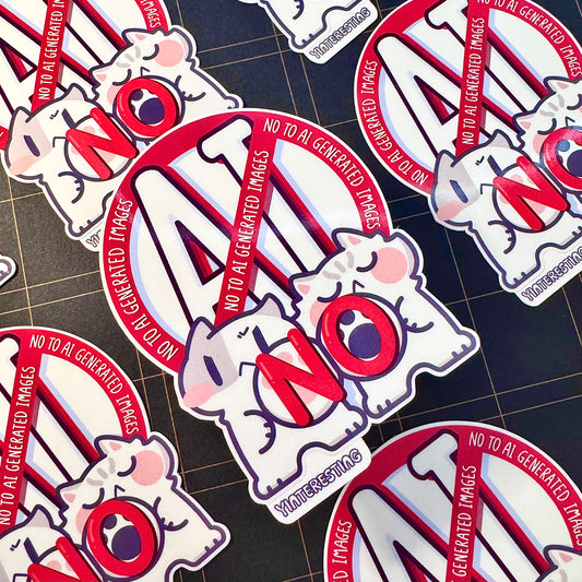 No to AI Generated Images Sticker