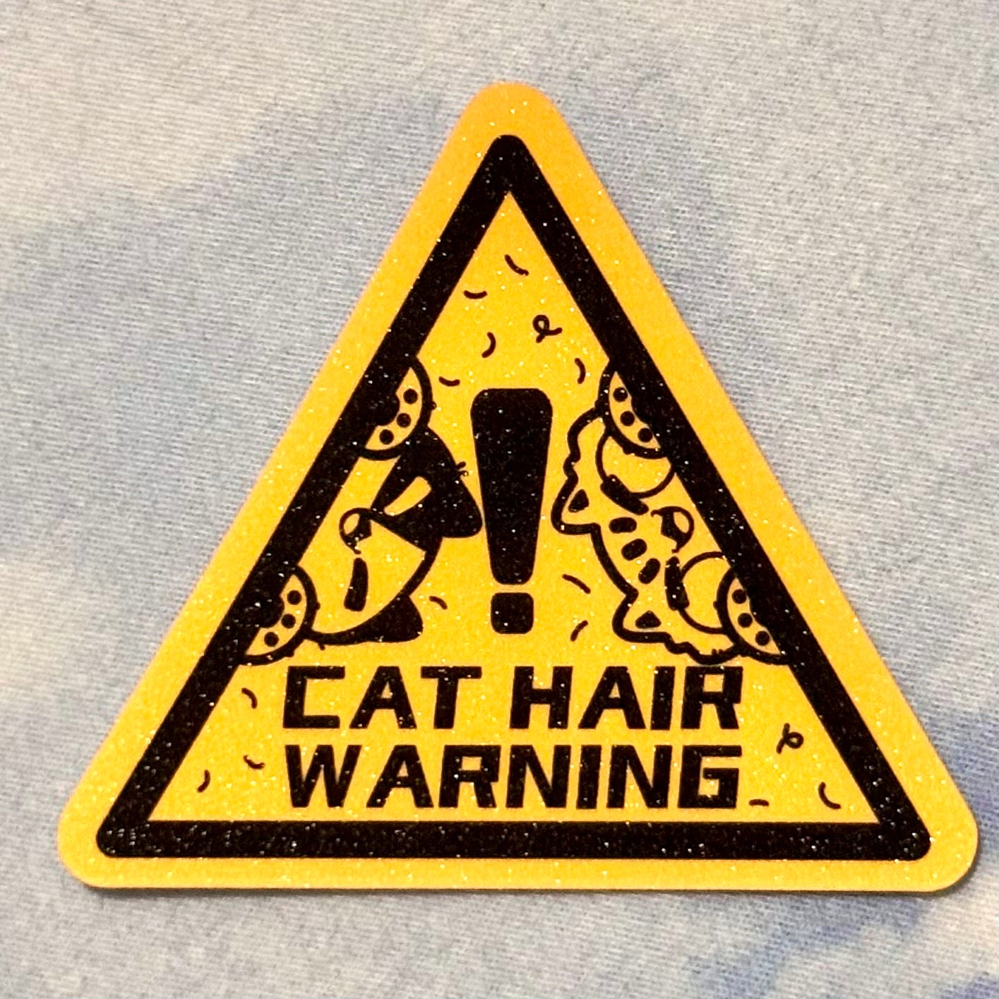 Cat Hair Warning Sticker