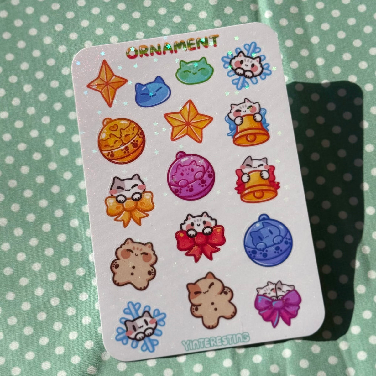 Ornaments meow Sticker sheet
