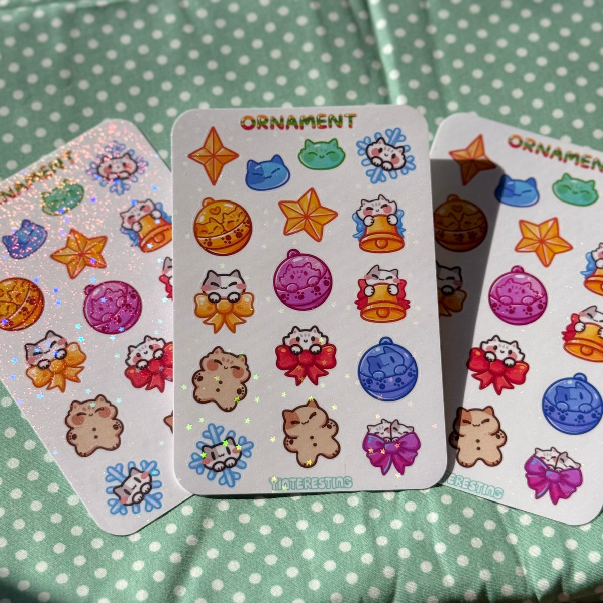 Ornaments meow Sticker sheet