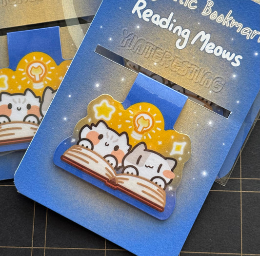 Reading meow Cats Magnetic Bookmark