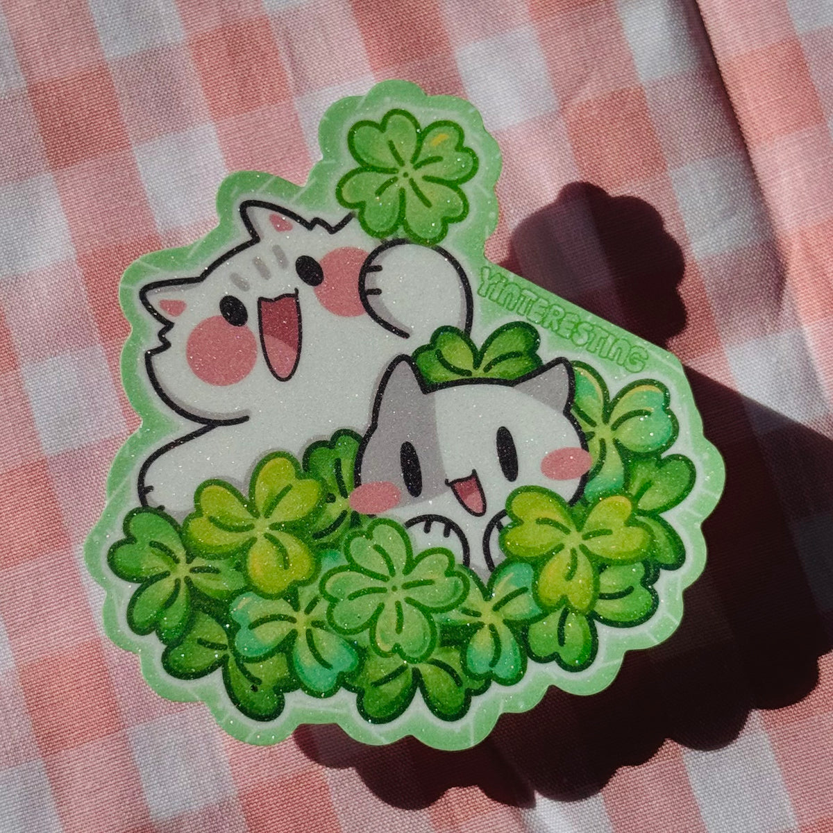 Clover meows sticker