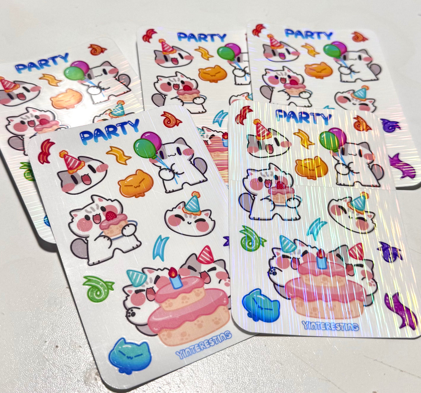 Party meow Sticker sheet