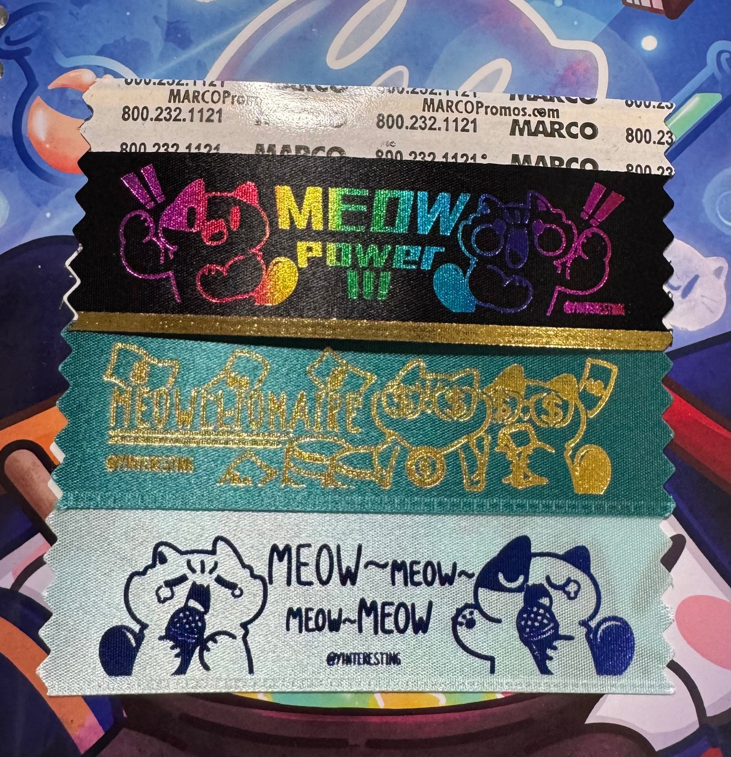Meow ribbons Sticker