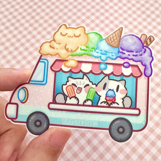 Ice cream truck meow Sticker