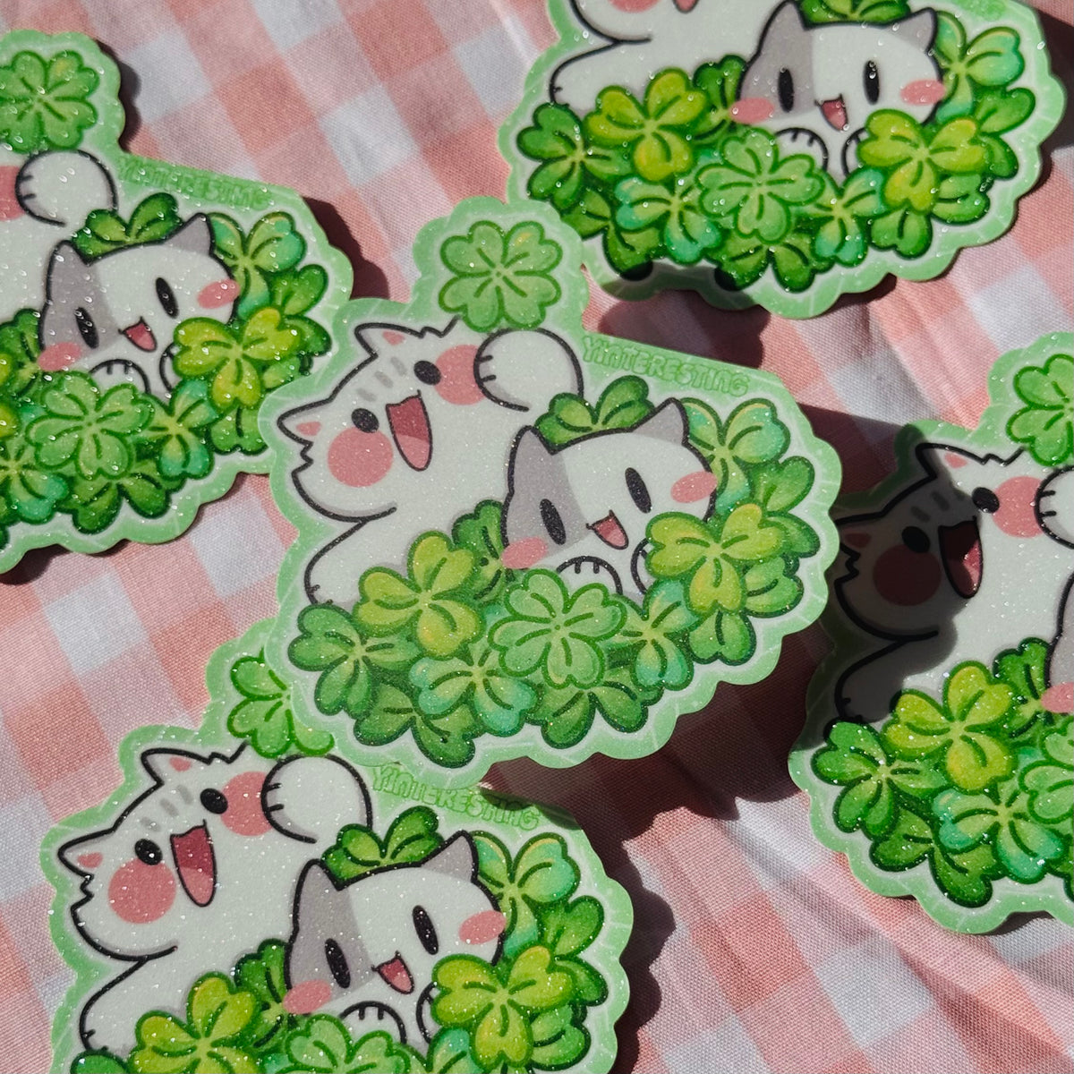 Clover meows sticker