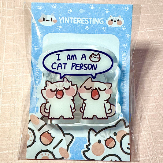 Cat person Acrylic Phone Grip