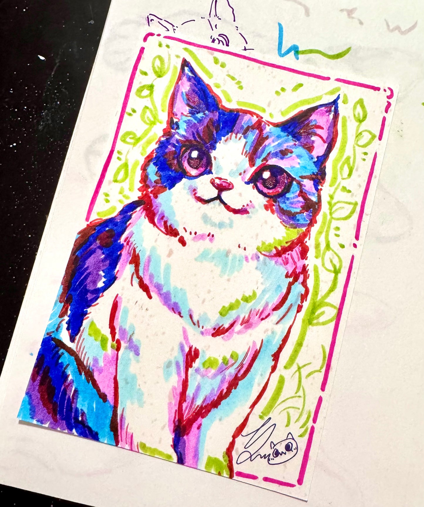 *Sticker Club Member Only* 4x6 Yinteresting Pet portrait Commission 🐱🐶🐰