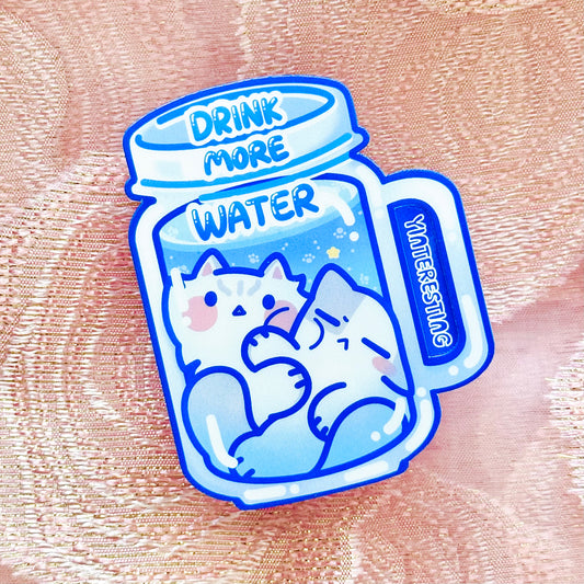 Drink More Water Stay Hydrated Sticker