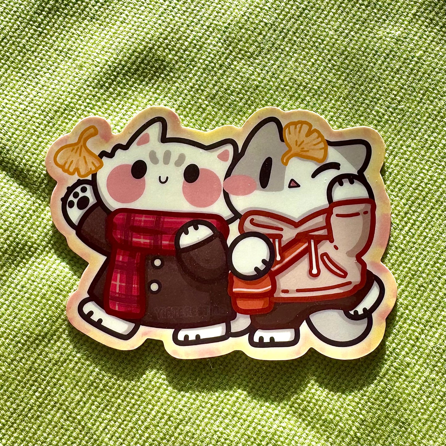 Autumn walk meow Sticker