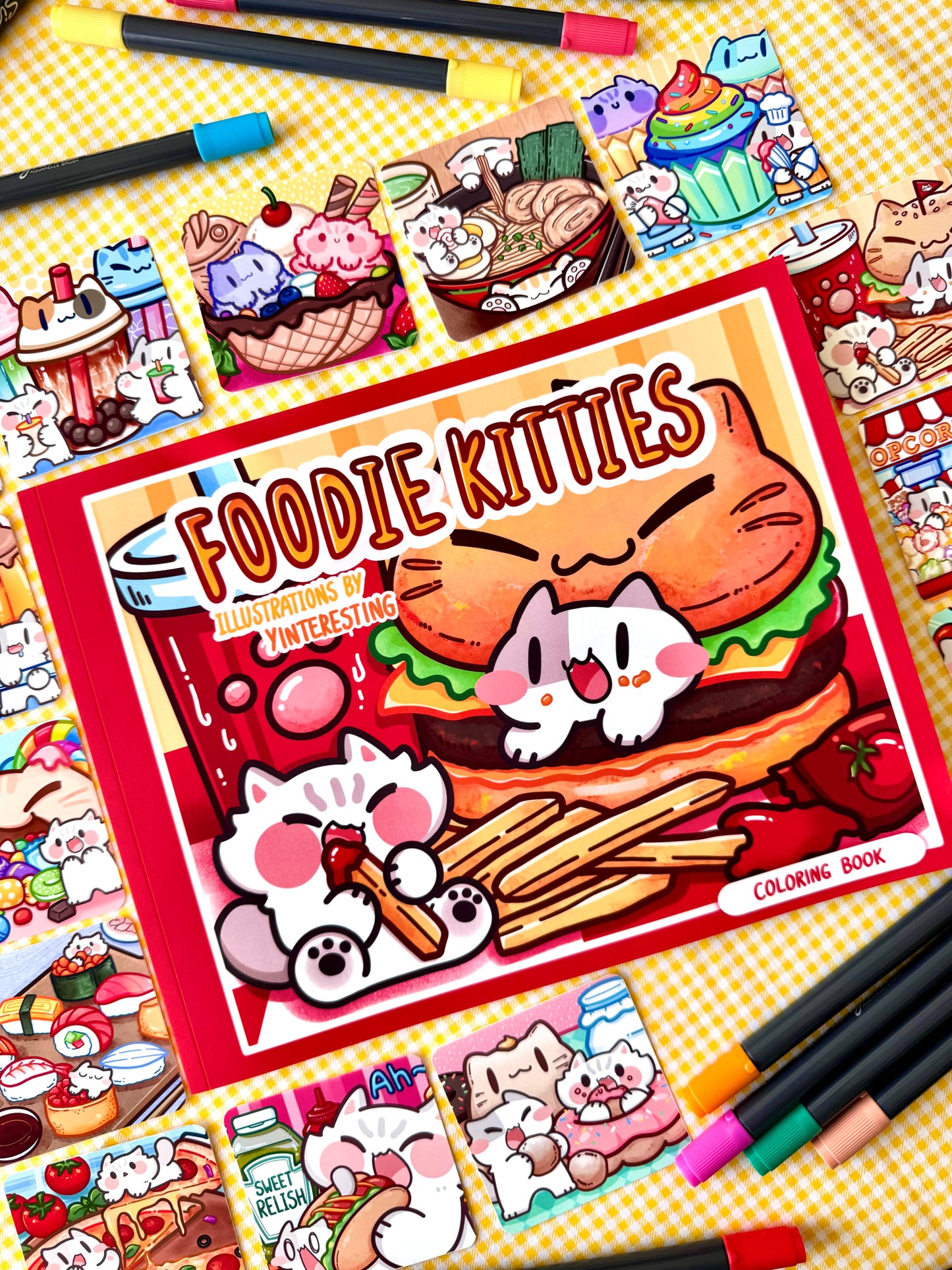 Foodie Kitties Coloring Book