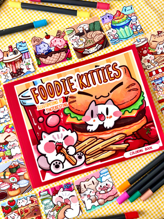 Foodie Kitties Coloring Book