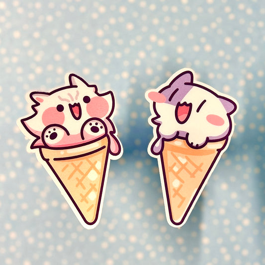 Ice cream Cats Stickers