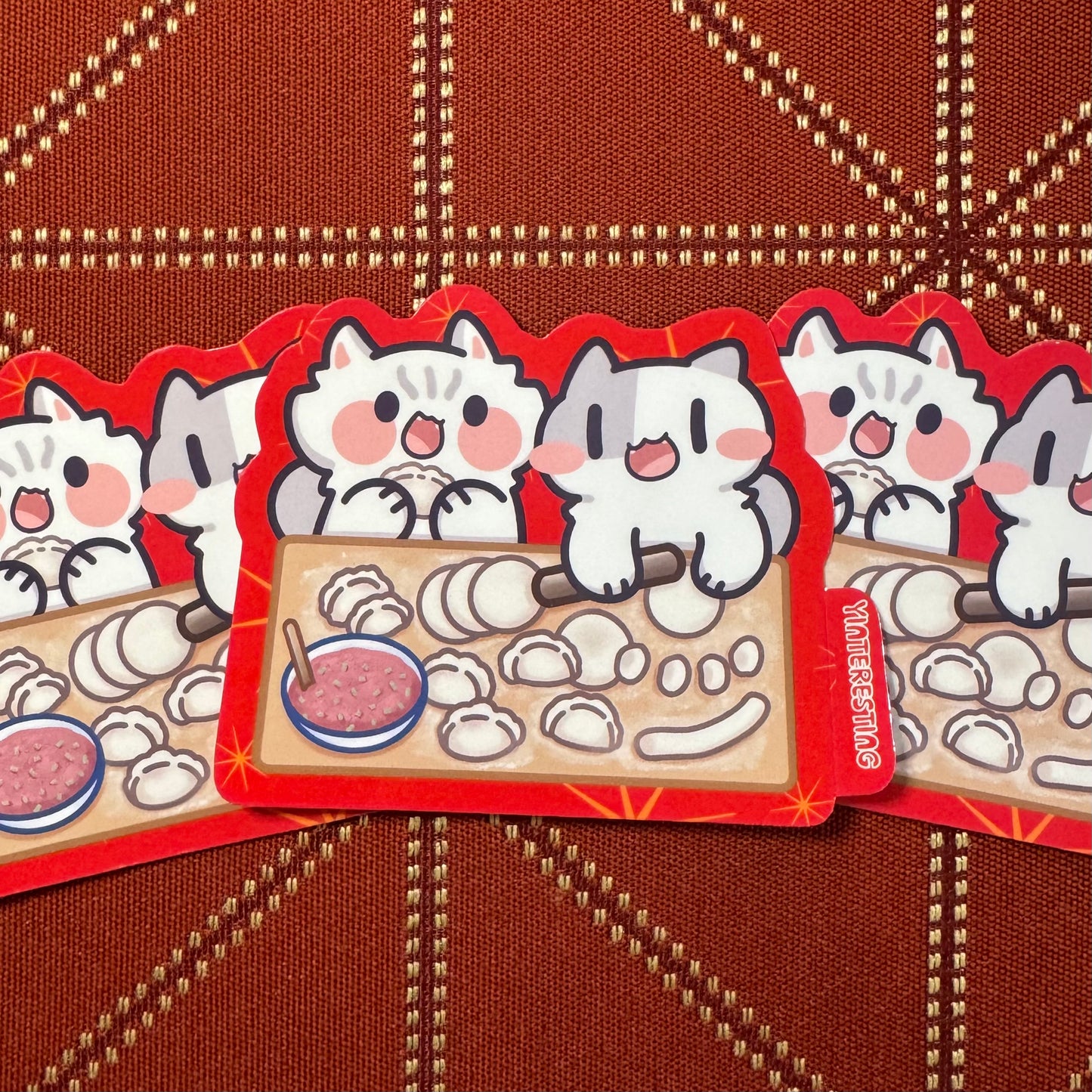 Making dumplings Jiaozi Sticker