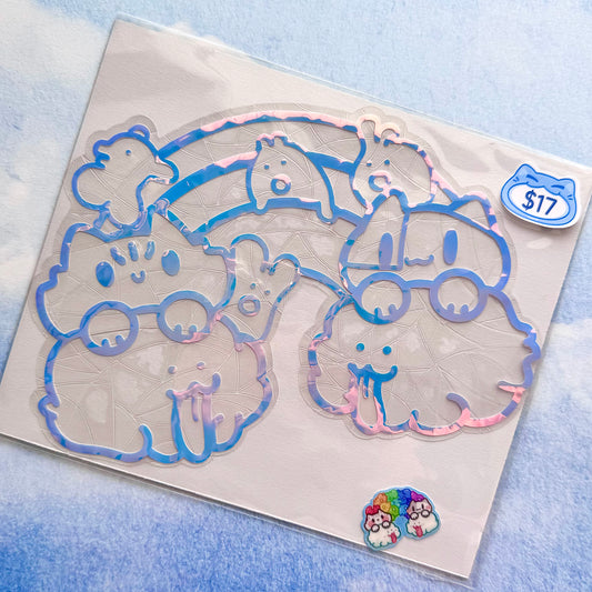 Rainbow unyo meows Suncatcher