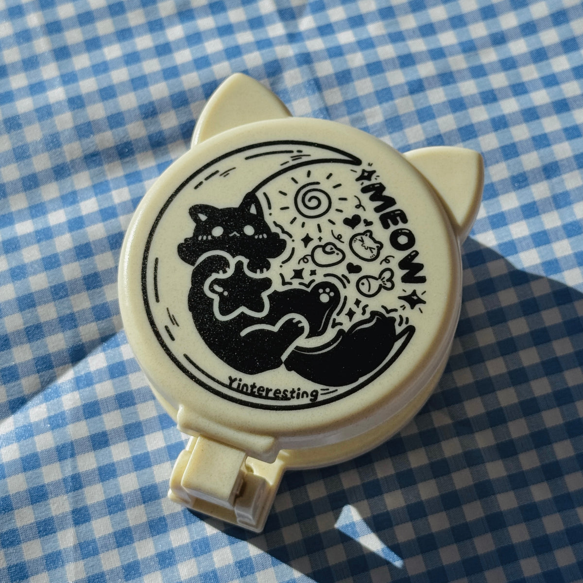 Meow Foldable Comb with Mirror