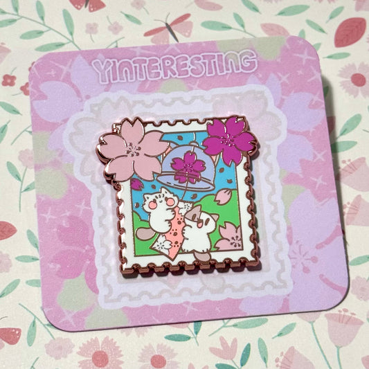 Spring Sakura Stamp Enamel Pin