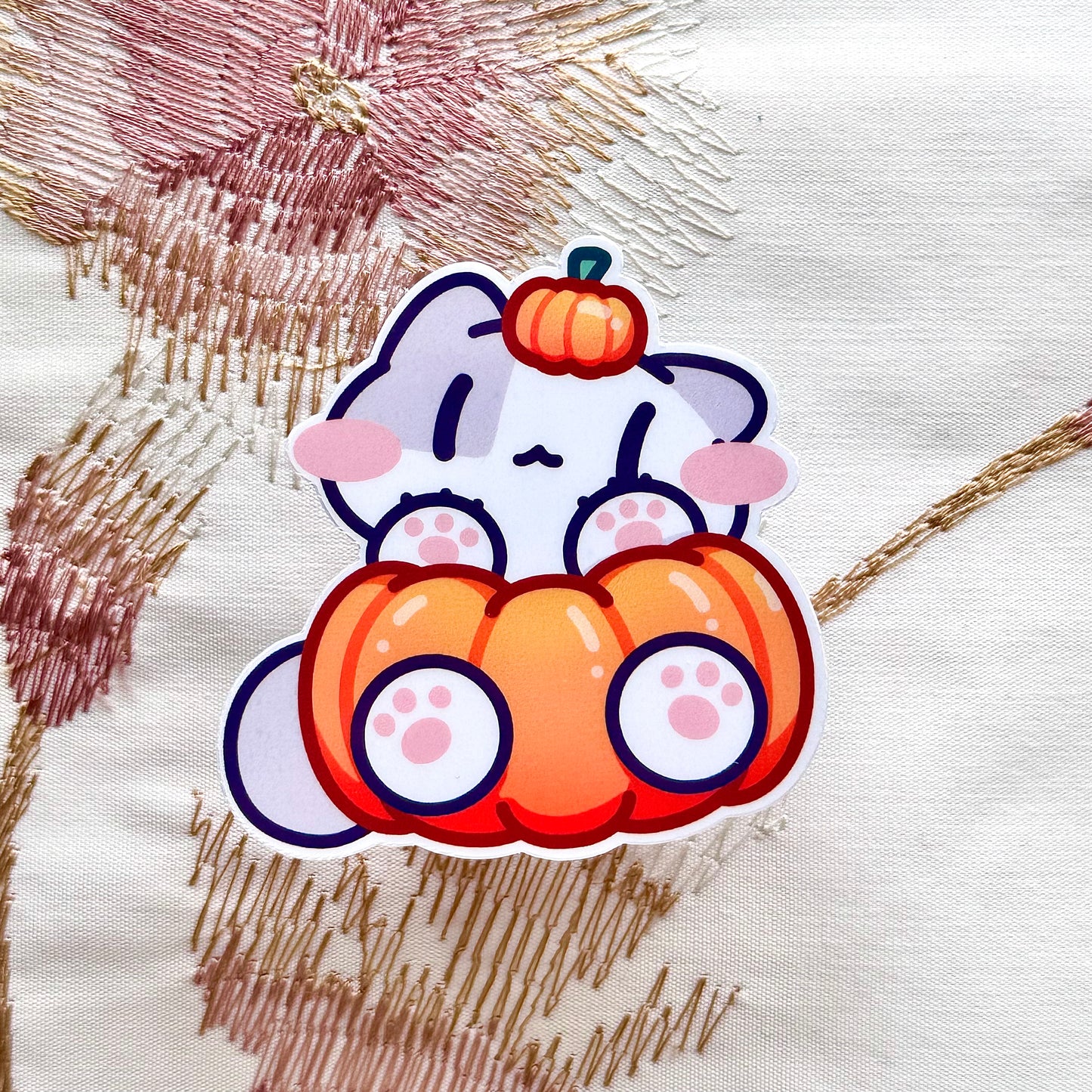 Halloween pumpkin Cats Stickers