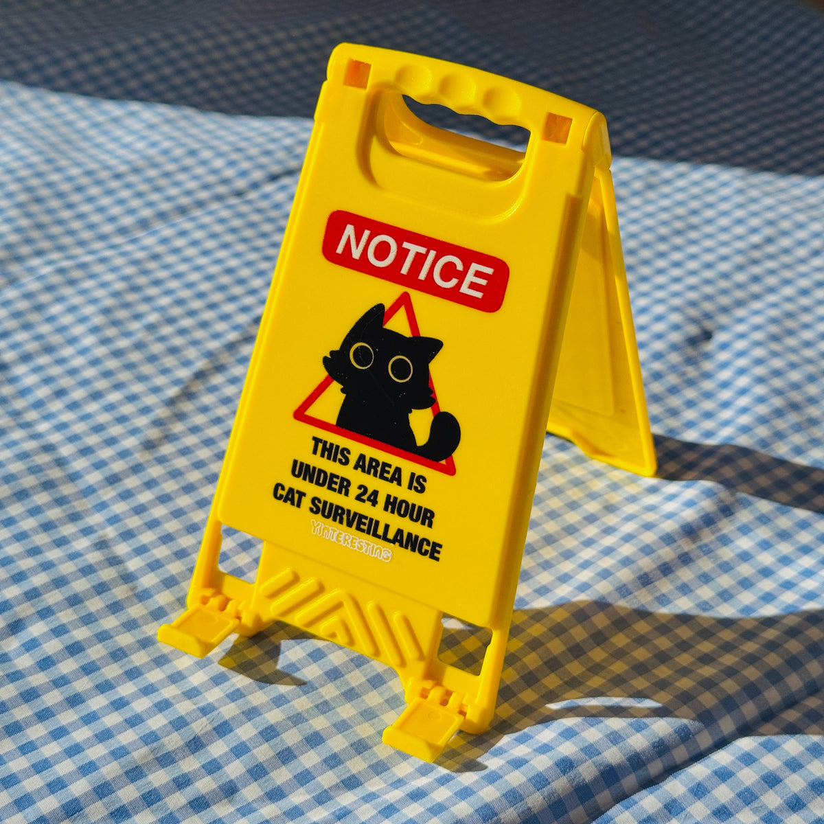 Void Warning Sign Mirror Phone Stand
