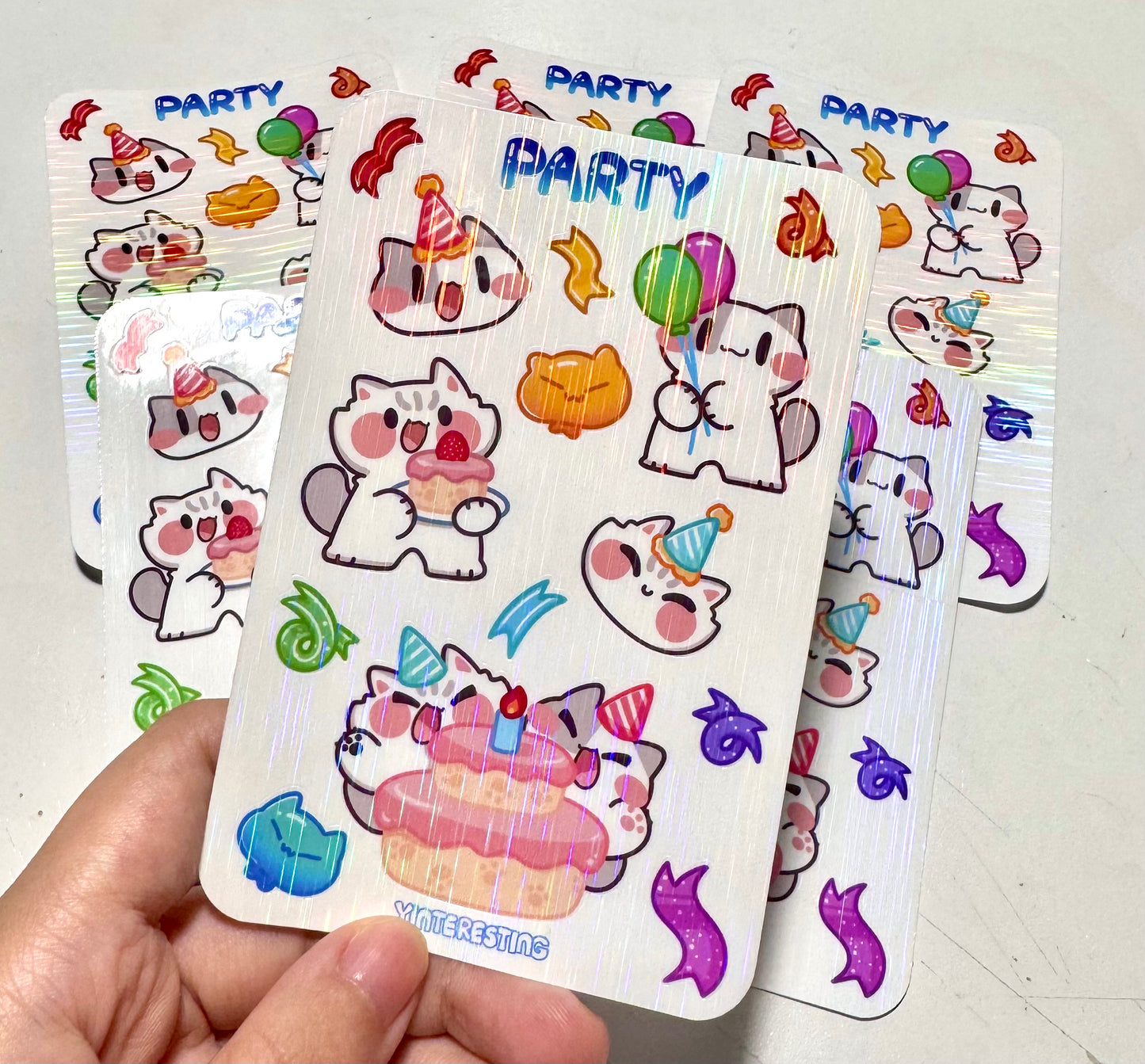 Party meow Sticker sheet
